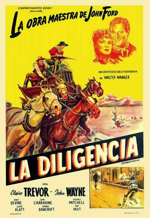 Cartel de la película "La diligencia" (1939), de John Ford
