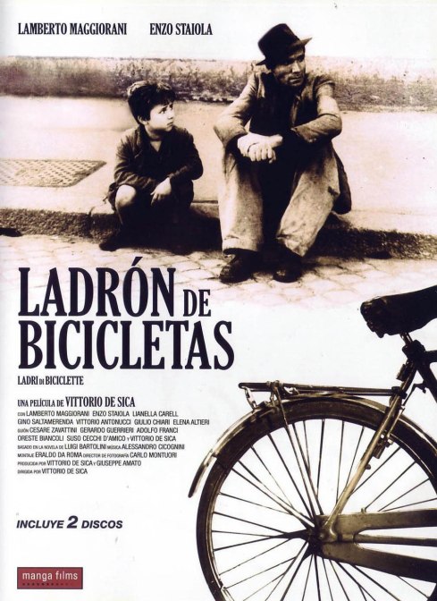 Cartel de la película "Ladrón de bicicletas" (1948), de Vittorio De Sica