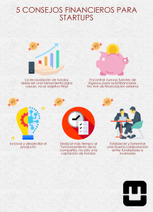 Infografía - "5 consejos financieros para startups"