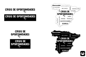Diseño de la identidad gráfica del documental multimedia "Crisis de oportunidades". Más información: https://crisisdeoportunidades.wordpress.com